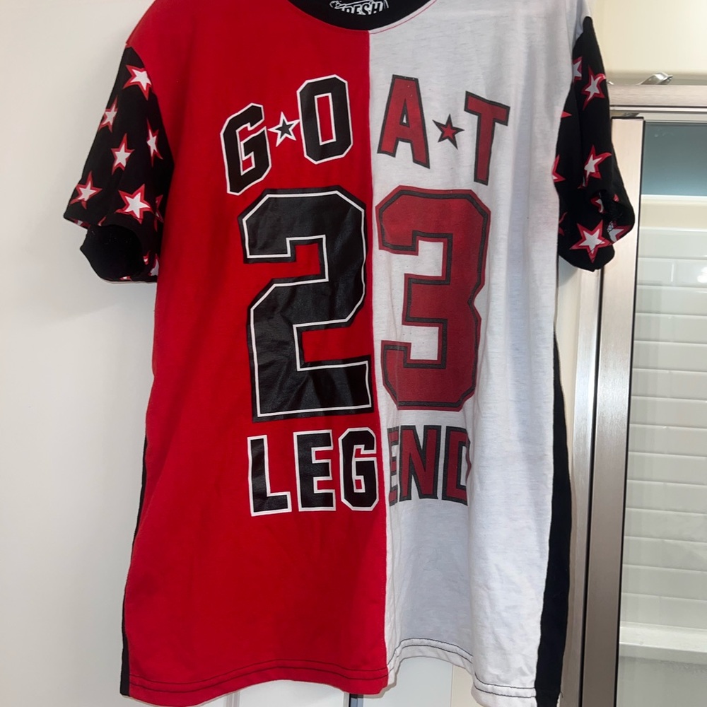 GOAT Legend Red and White Short Sleeve Tee